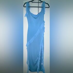 Light blue fringed dress